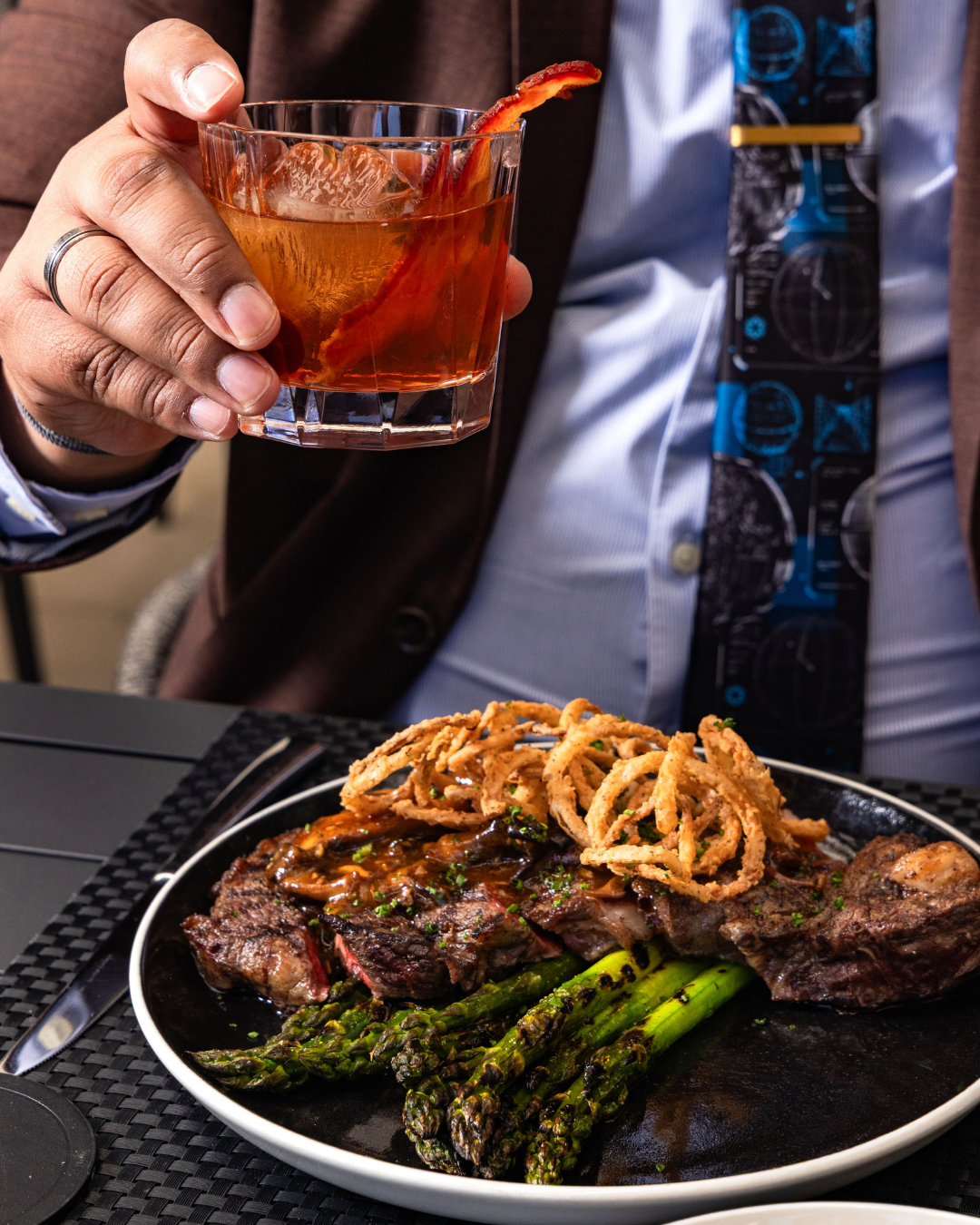 Forget another tie, give Dad what he really wants this year. 🔥

Our Father's Day special includes a premium Prime Ribeye Steak that is as bold as he is.

Don’t wait to make a reservation!