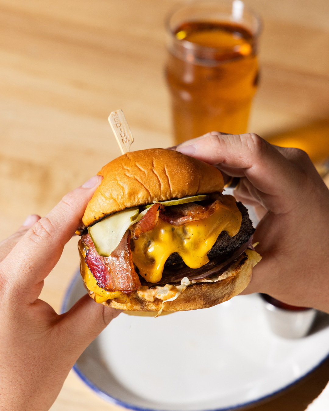 Two heavy hitters. One tough choice. 🍔🔥

Bacon Cheeseburger Deluxe or Vander Farms Italian Beef?

Wood-fired, cheesy, bacon-loaded perfection vs. rich, juicy Italian beef on a wagyu-toasted roll.