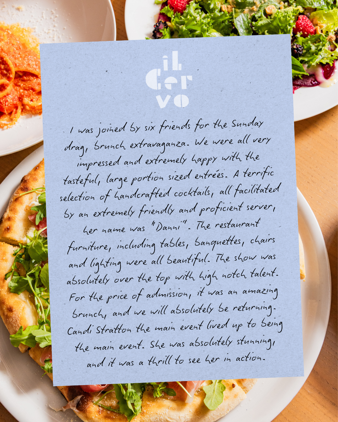 This just in...⭐⭐⭐⭐⭐ Thank you to everyone who has shared their Il Cervo experience lately! Come see what the hype is about.