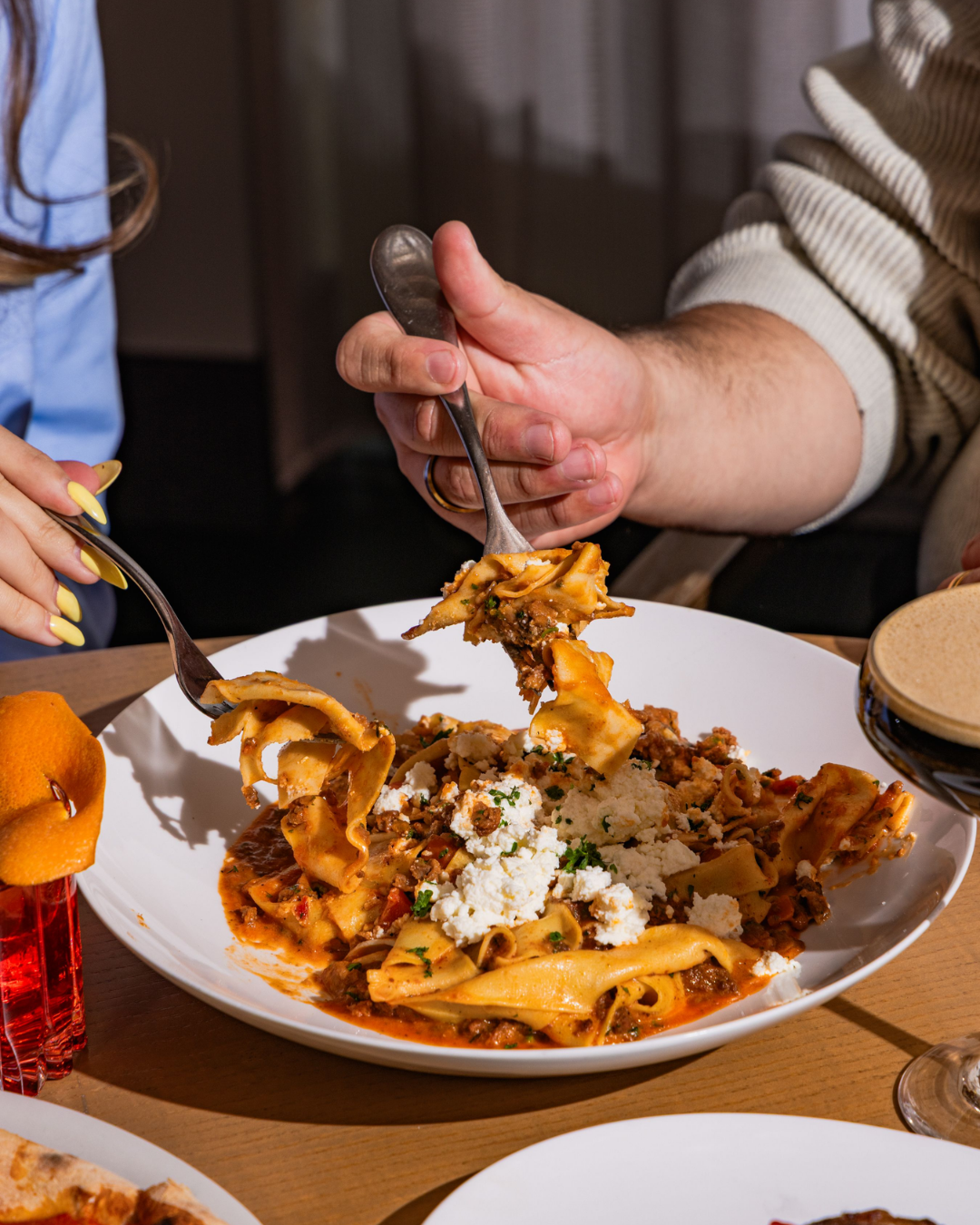 Happiness is homemade and smothered in sauce.