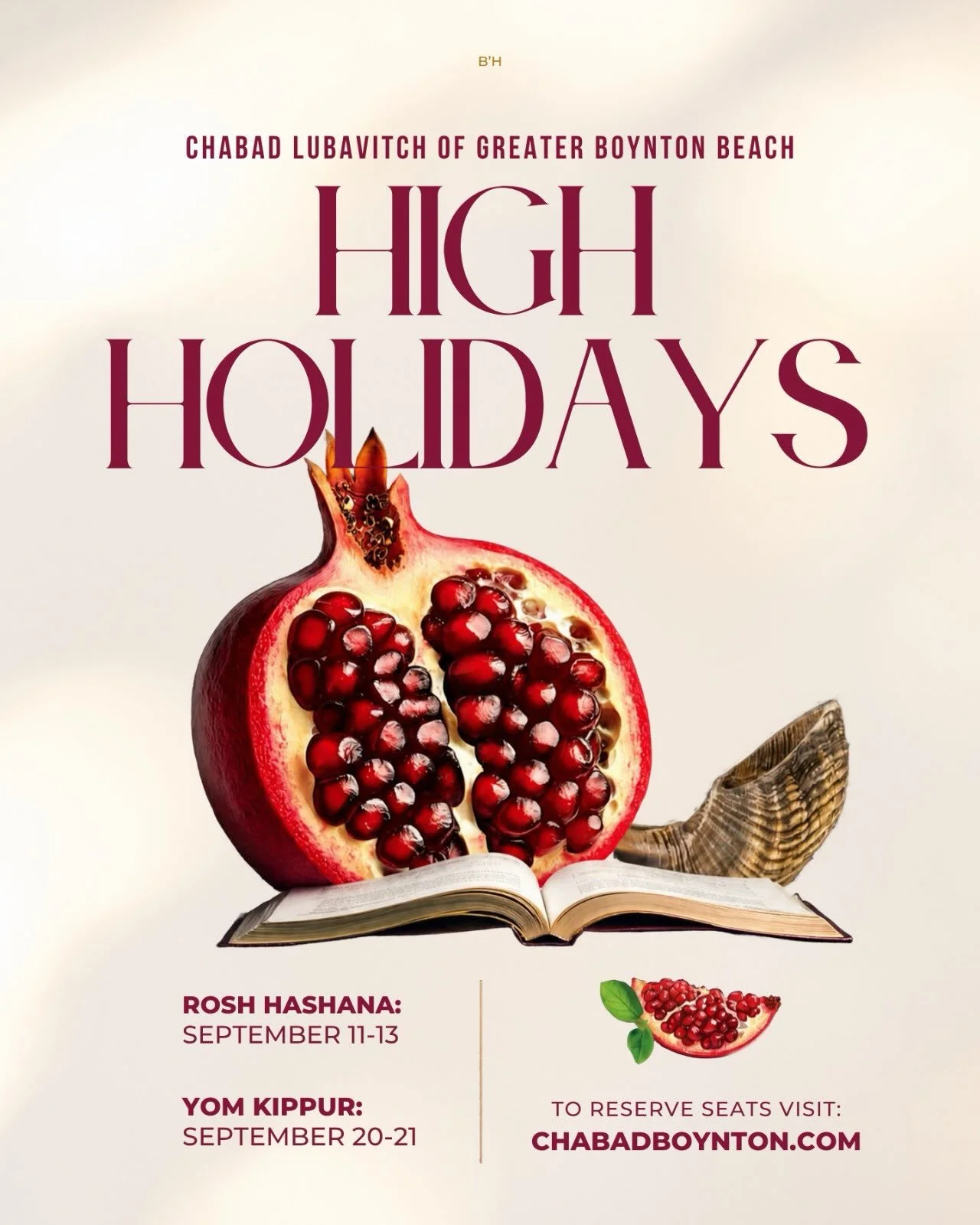 The High Holidays are approaching. 🍎✨

Join us as we welcome a new year together with meaningful prayer, community, and tradition.

🍎 Rosh Hashanah | September 11&ndash;13
🤍 Yom Kippur | September 20&ndash;21

Reserve your High Holiday seats today