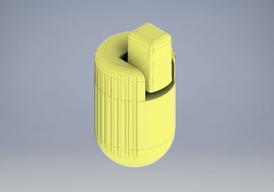 Throttle knob for a John Deere RX75 mower. Then 3D printed and installed on the mower.
