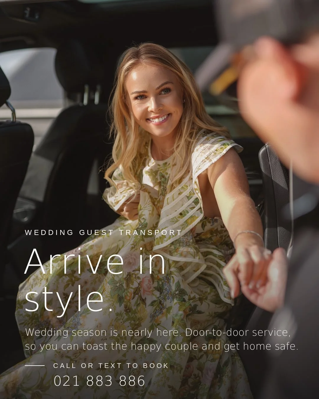 Arrive in style. Leave in comfort.

Wedding season is nearly here &mdash; private door-to-door transport for the ceremony, the reception, and the quiet drive home. Matakana and beyond.

Call or text 021 883 886 to book or inquire via: www.matakanadri