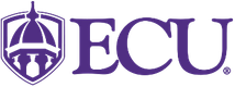 The logo of East Carolina University (ECU)