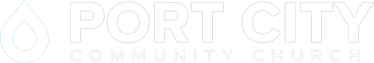 Port City Community Church logo with a stylized blue and gray emblem.