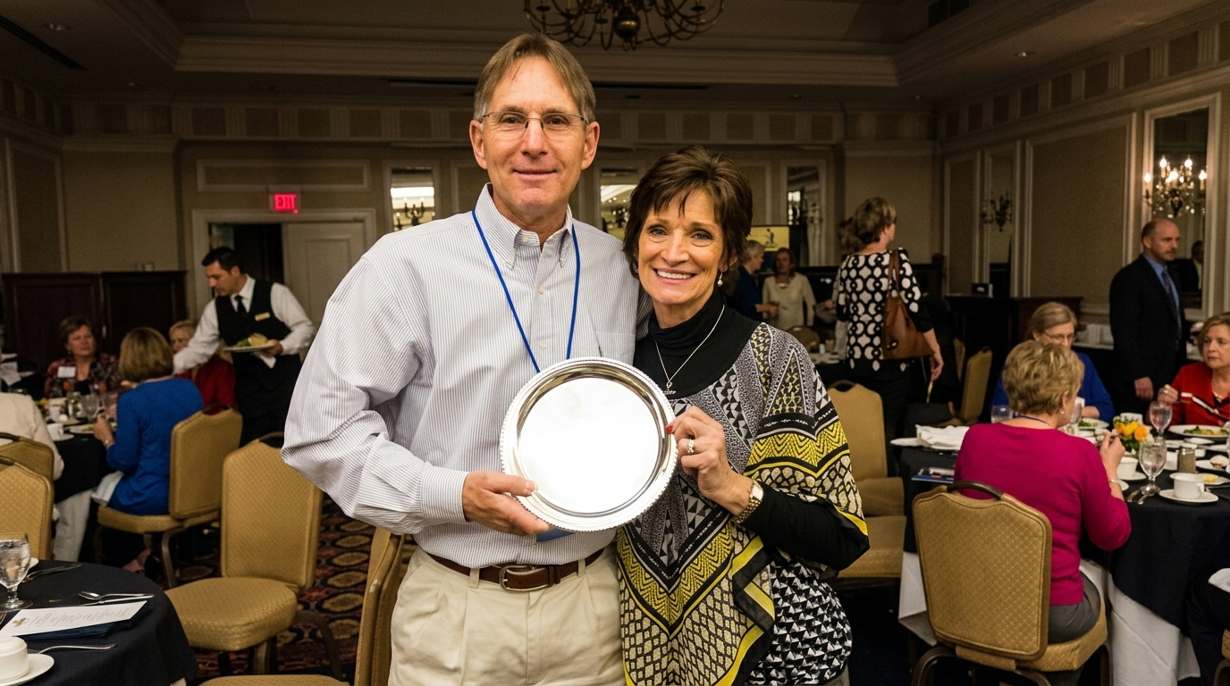 Michael J. Bowen along with North Carolina Tennis President, Anna Martin.