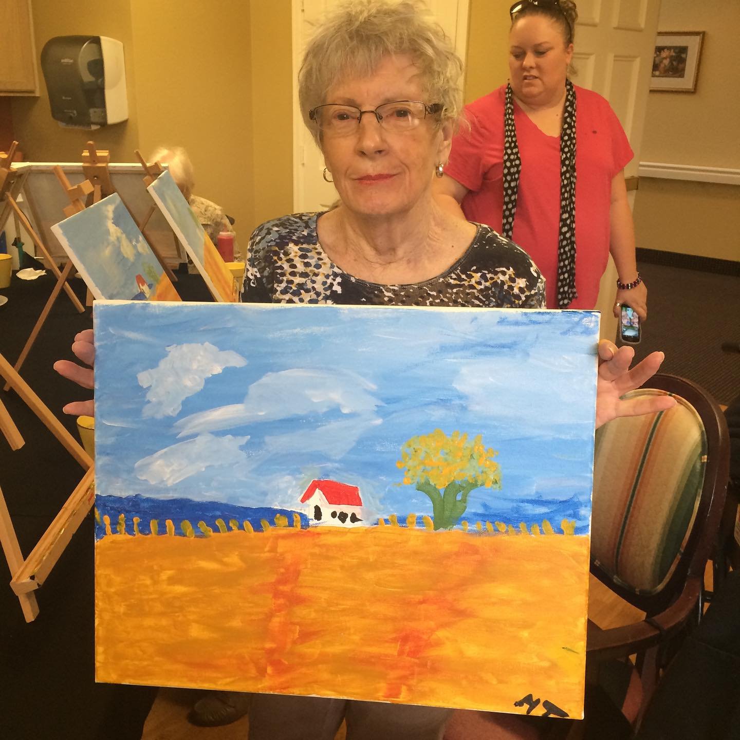 You won&rsquo;t believe the time we had at this senior living community. They party and paint better than all of us. 🫣 🎨 🤗 #senioractivities #houstonseniorliving #residentactivities #paintandsiphouston #seniorliving