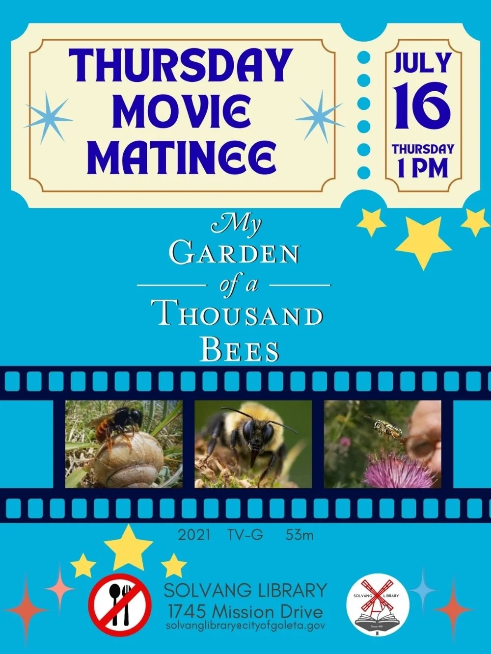 Summer Movie Matinee - My Garden of a Thousand Bees