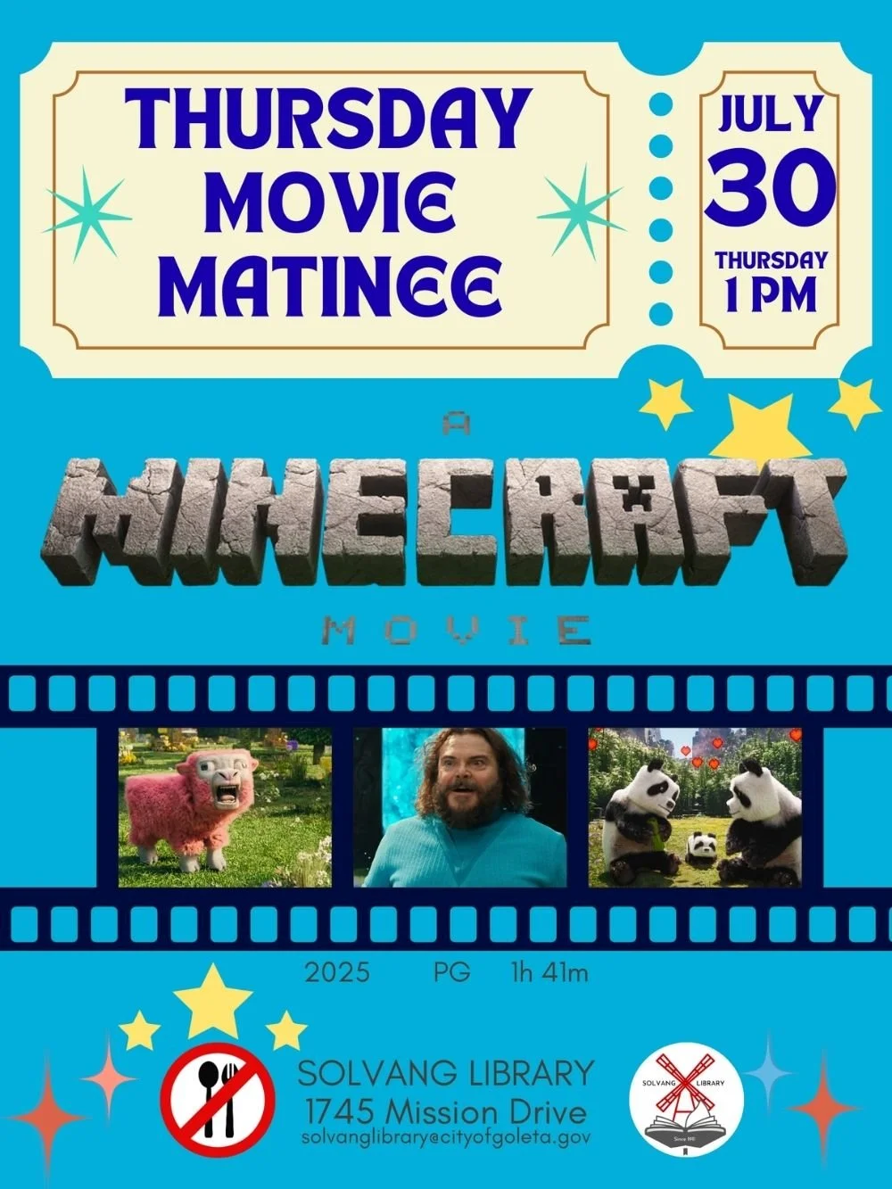 Summer Movie Matinee - A Minecraft Movie