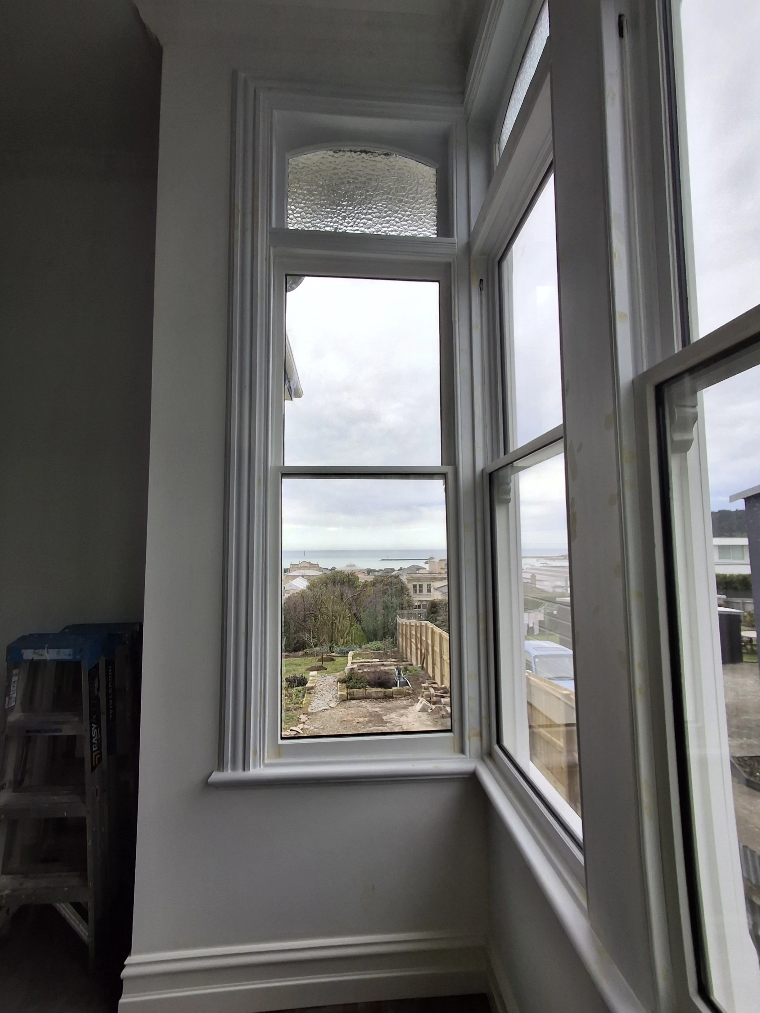 After photo of EVS Clip on Triple glazing and double glaze retro fit . Retro fit double glazing. Warm home. Heritage home. Victorian building.