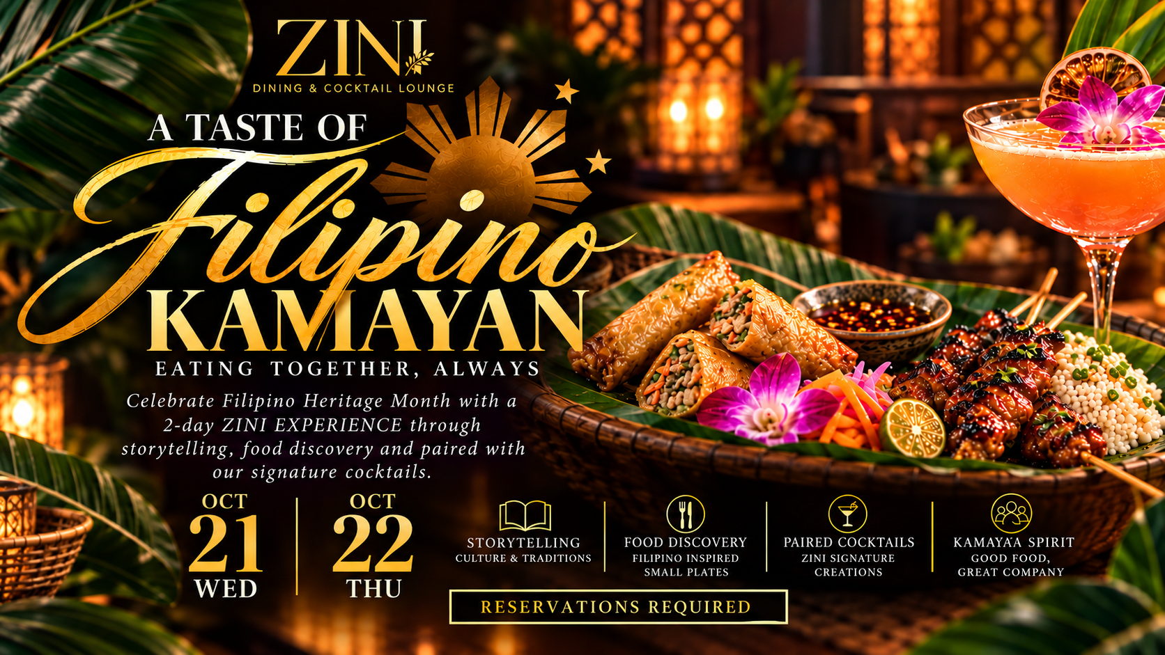 Oct 21st 7:30pm Filipino Dinner