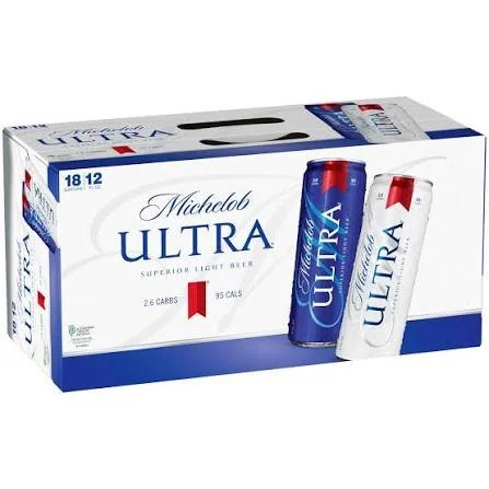 Michelob Ultra 18 pk cans