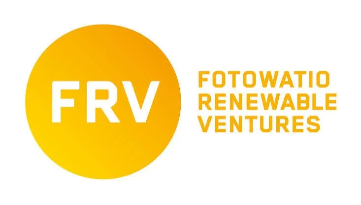 Fotowatio Renewable Ventures logo with white FRV initials inside a yellow circle