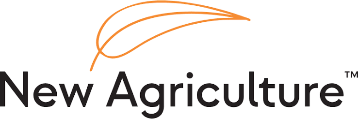 New Agriculture logo with an orange abstract leaf graphic and trademark symbol