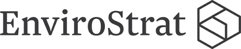 EnviroStrat logo with stylized geometric hexagonal icon
