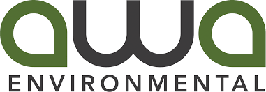 Awa Environmental logo with green and black stylized lettering