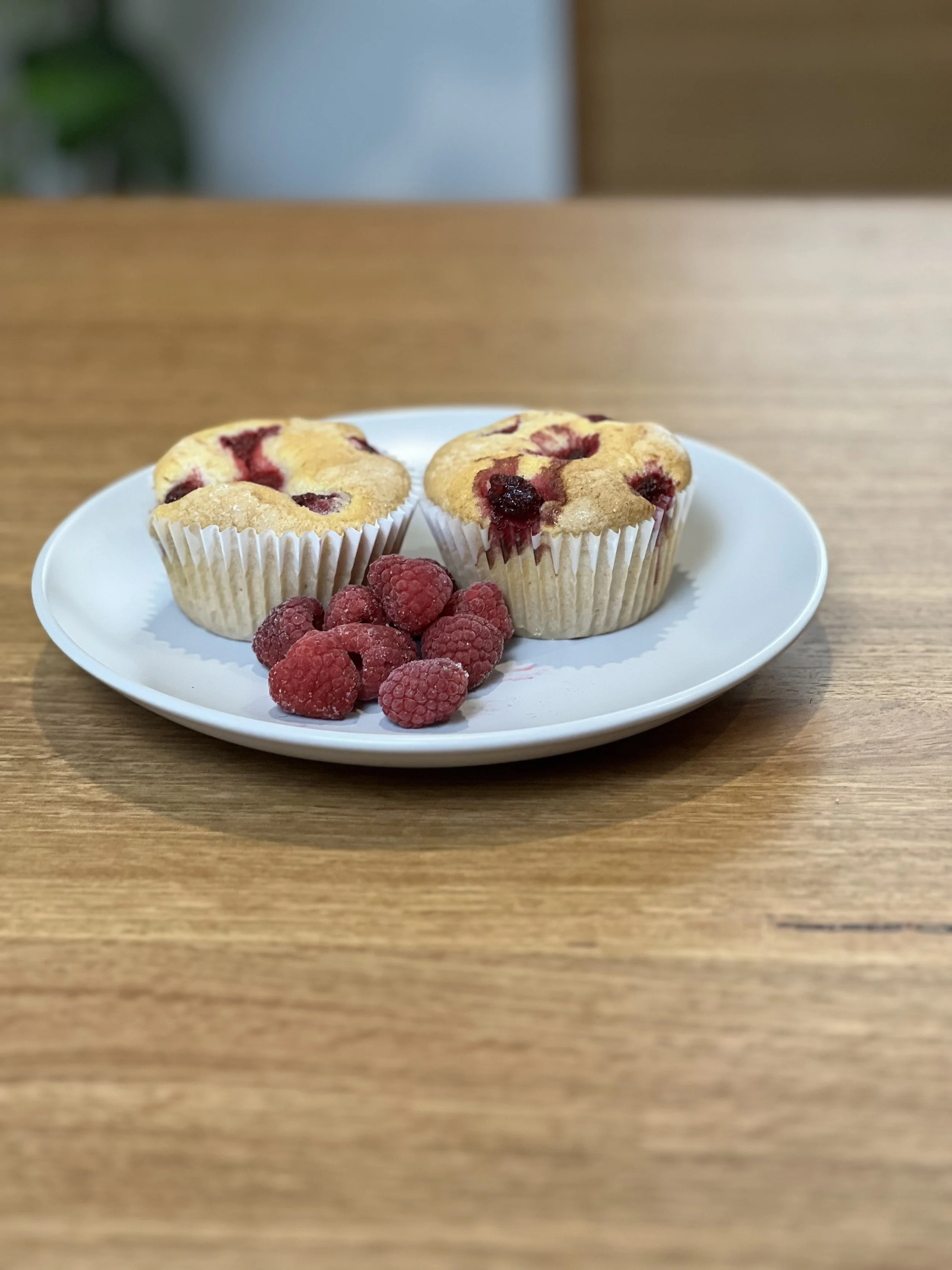 Gluten-Free Raspberry Muffins Plate