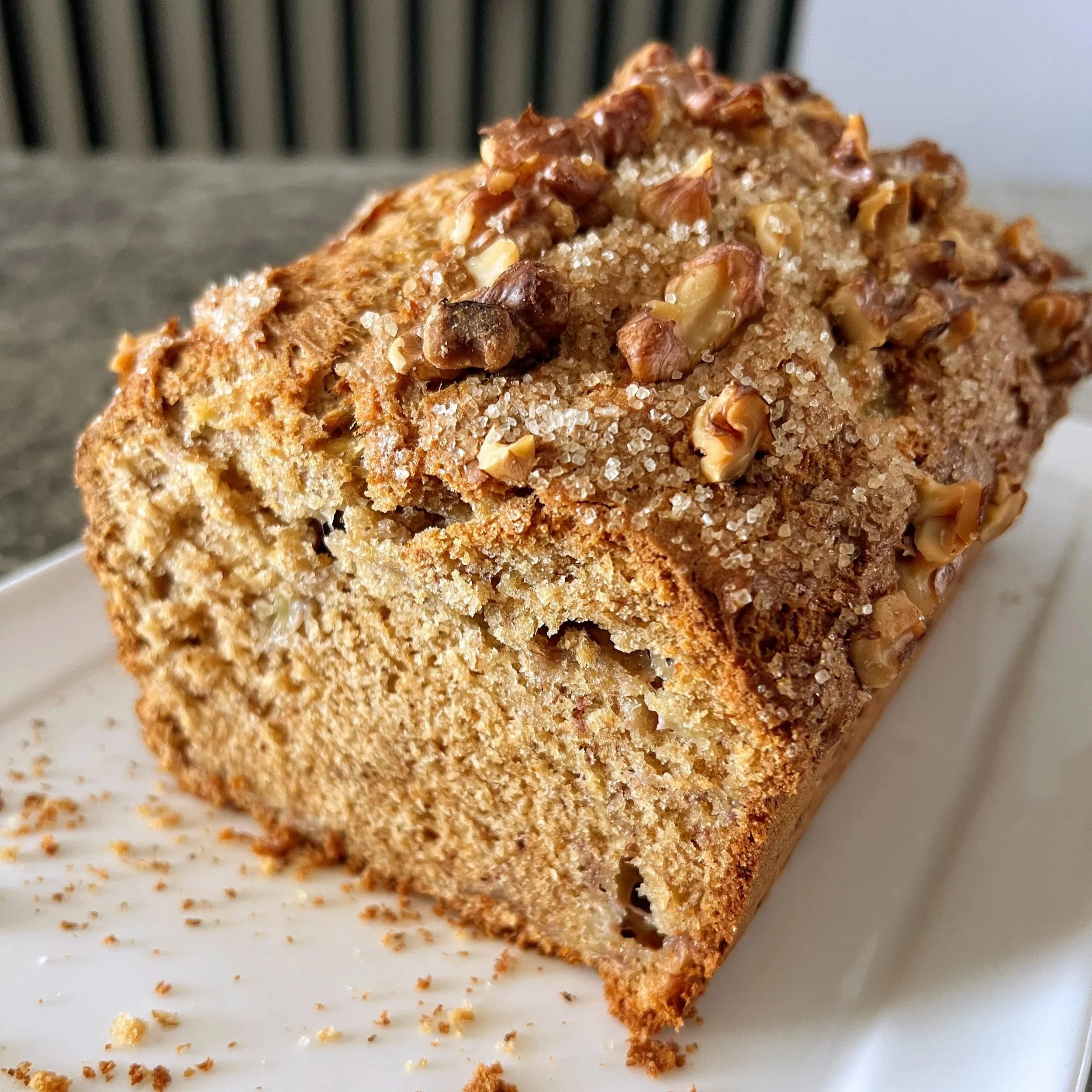 Sliced Gluten-Free Banana & Walnut Loaf