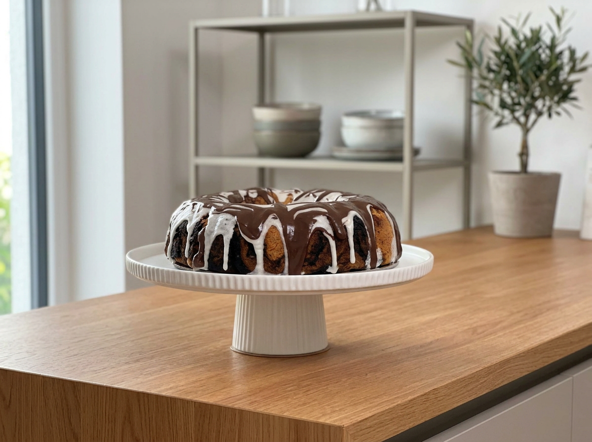 Chocolate & Vanilla Marble Cake
