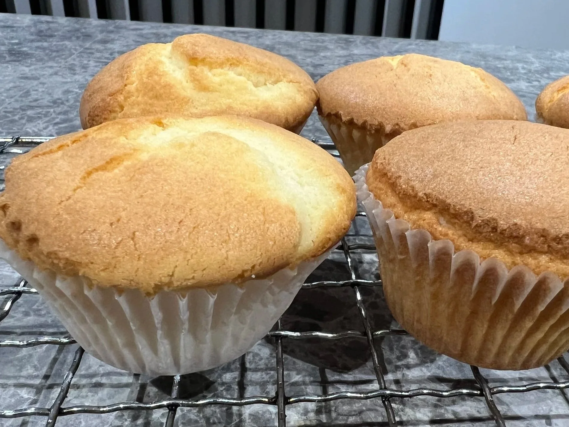 Gluten-Free Vanilla Cupcakes up close