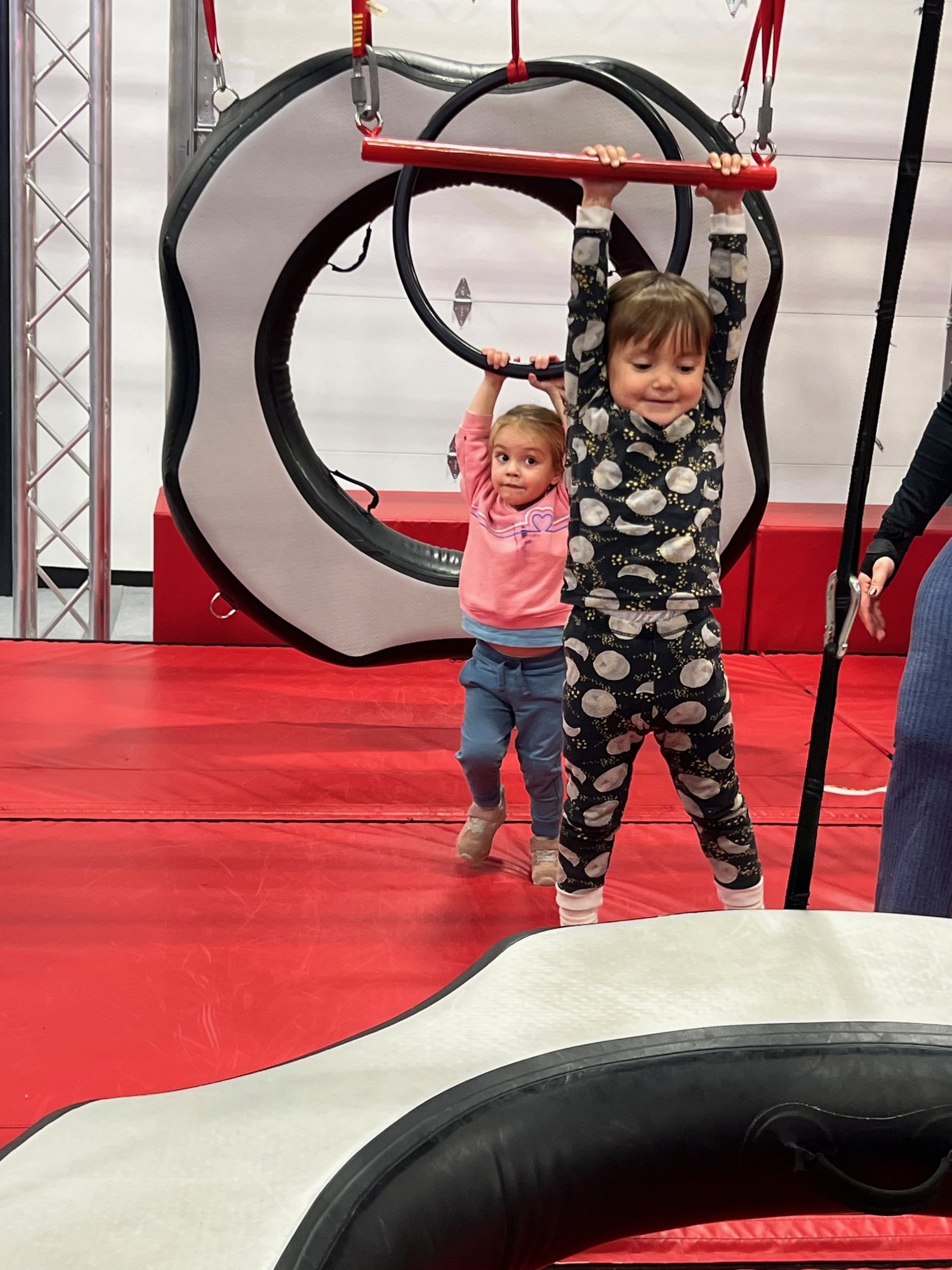 Young children exploring obstacles during Little Ninjas at Octo Ninja