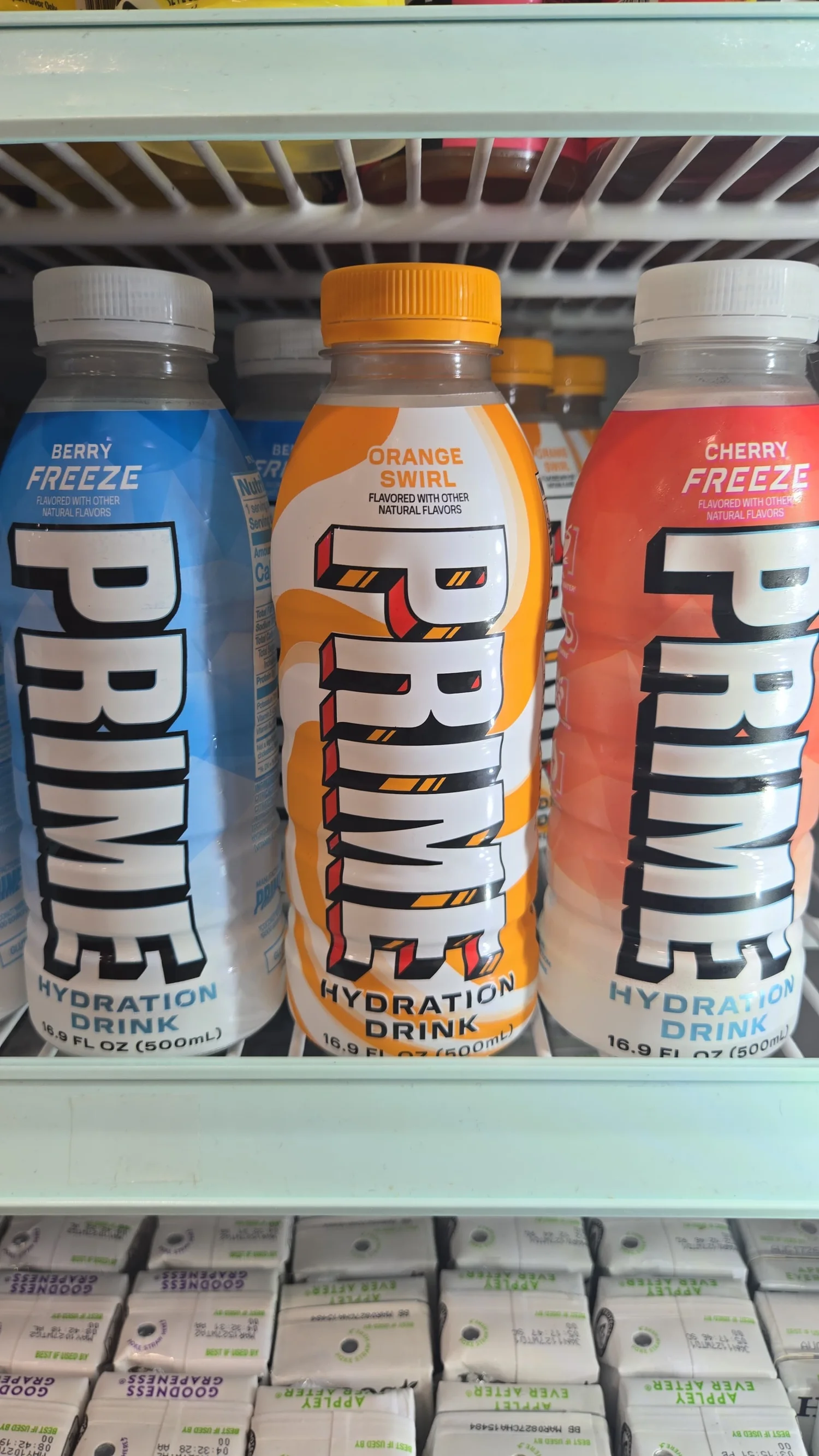 Cold hydration drinks available at the Octo Ninja front desk