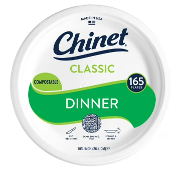 Chinet Classic Dinner Paper Plates, 10.375", 165 ct.