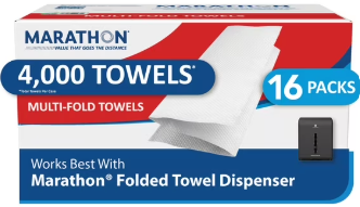 Multifold 1-Ply White Paper Towels 16 pks., 250 towels/pk (4000)