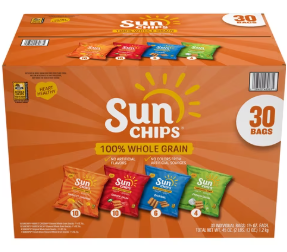 SunChips Whole Grain Variety Pack Chips, 30 pk.