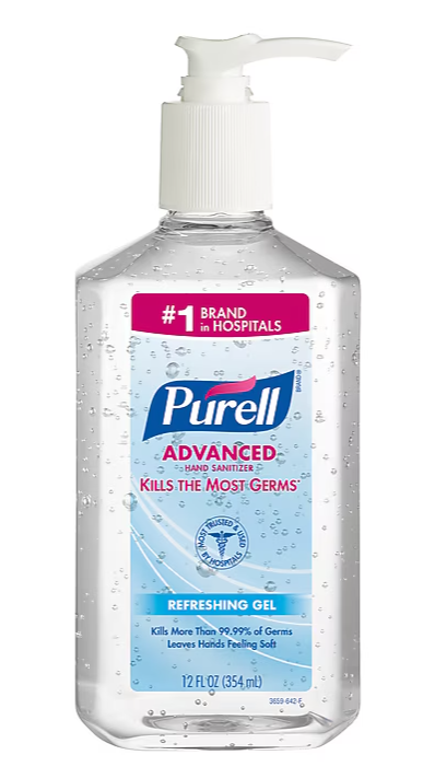 PURELL Advanced 70% Alcohol Gel Hand Sanitizer, Clean Scent, 12 oz.,