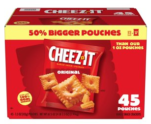 Cheez-It Original Baked Snack Crackers, 1.5 oz., 45 pk.