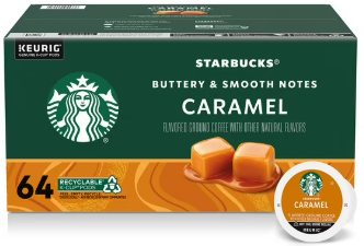 Starbucks K-Cup Coffee Pods, Caramel Flavored, 64 ct.