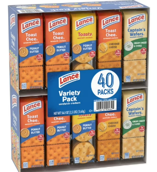 Lance Variety Pack Sandwich Crackers, 40 pk.