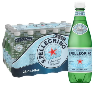 S.Pellegrino Sparkling Natural Mineral Water 16.9 fl. oz., 24 pk.