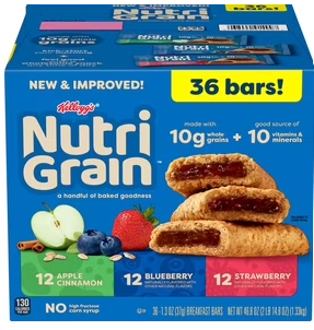 Nutri-Grain Breakfast Bars Variety Pack, 1.3 oz., 36 pk.