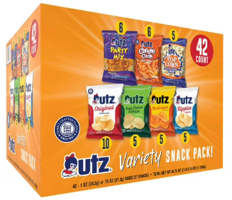 Utz Jumbo Snack Pack, 1 oz., 42 pk.