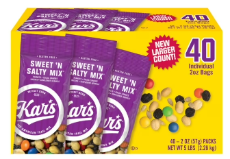 Kar's Sweet 'n Salty Trail Mix, 2 oz., 40 pk.