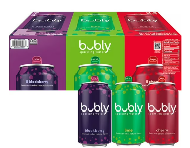 Bubly Sparkling Water Variety Pack, 12 fl. oz., 24 pk.