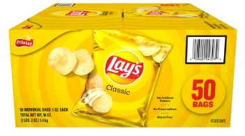 Lay's Classic Potato Chips, 1 oz., 50 pk.