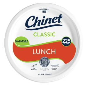 Chinet Classic Lunch Paper Plate, 8.75", 225 ct.