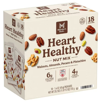 Member's Mark Heart Healthy Nut Mix Multipack, 1.4 oz., 18 pk.