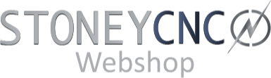Logo of Stoney Creek Webshop with text and arrow symbol