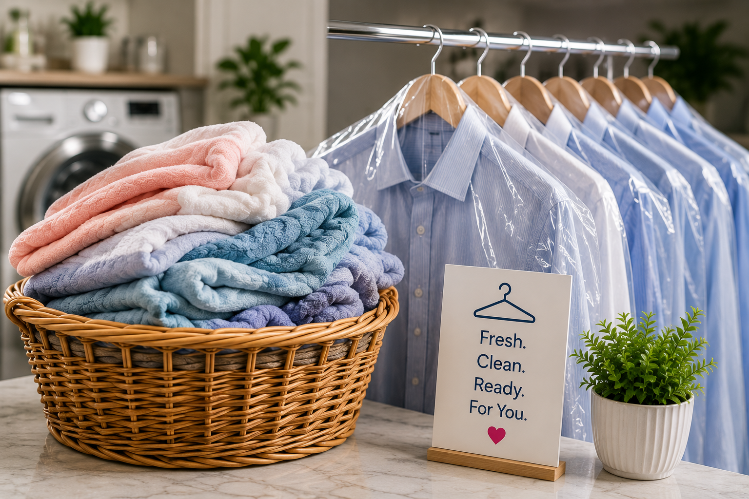 fresh laundry folded