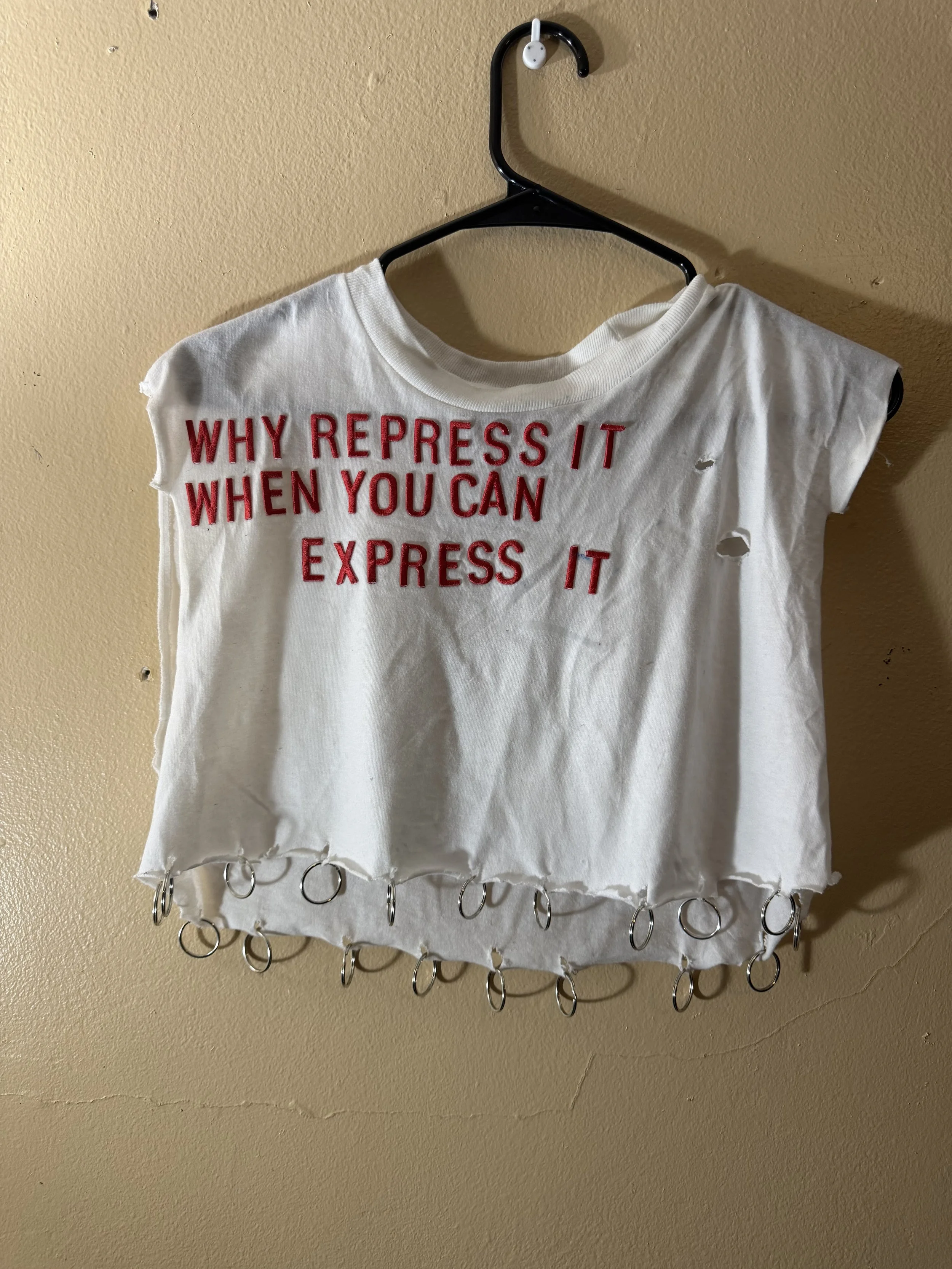 Why Repress It When You Can Express Graphic Crop Top