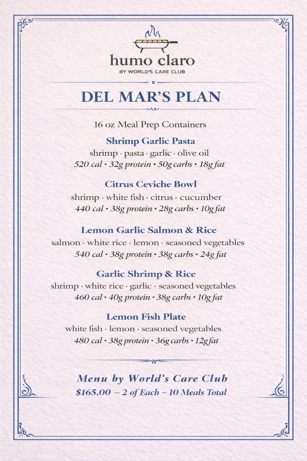Del Mar's Plan