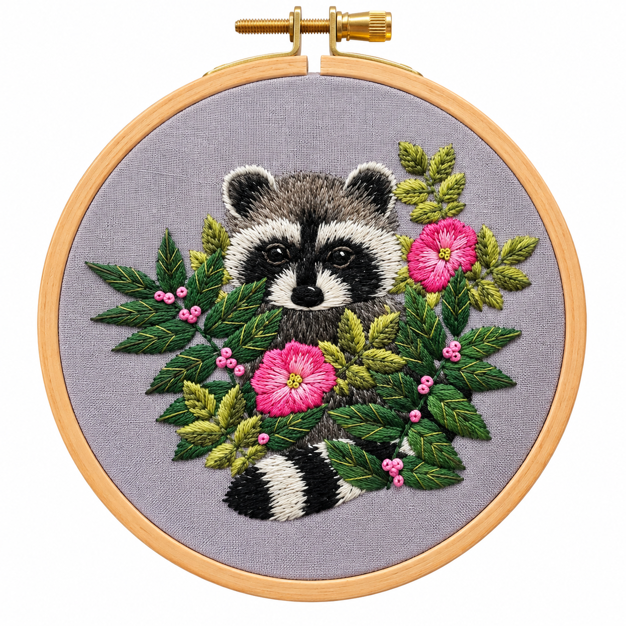 Raccoon — Woodland Hand Embroidery Kit