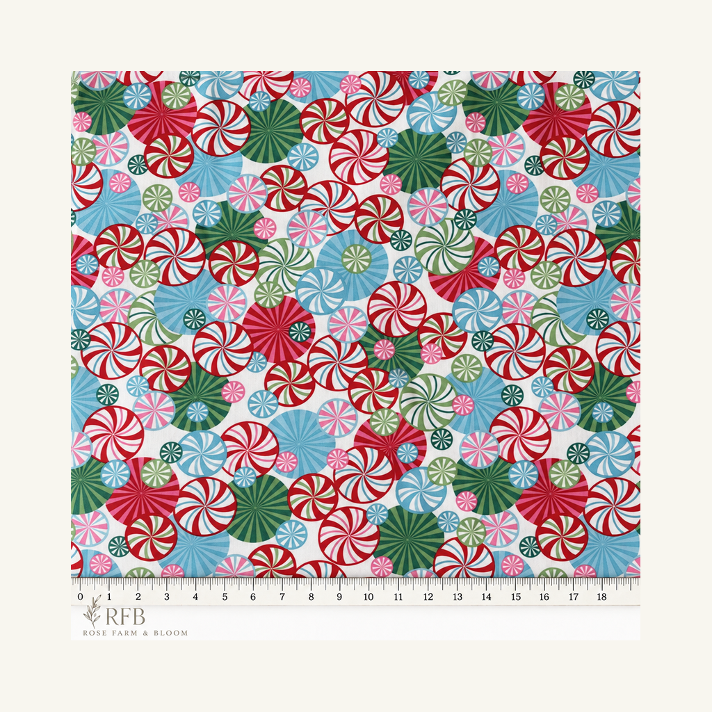 Peppermint Swirls Apparel Fabric - fabric motif scale reference