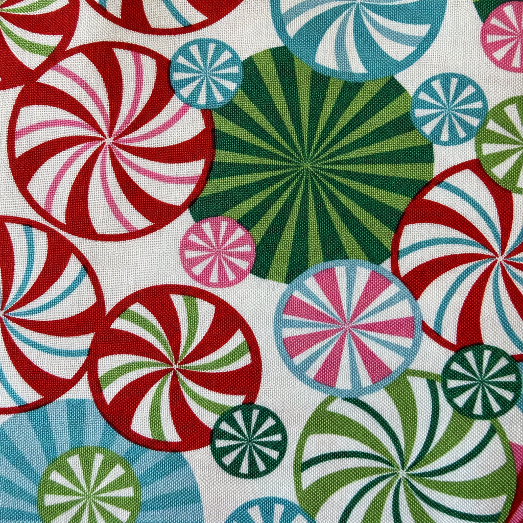 Peppermint Swirls Apparel Fabric - fabric print and texture close-up