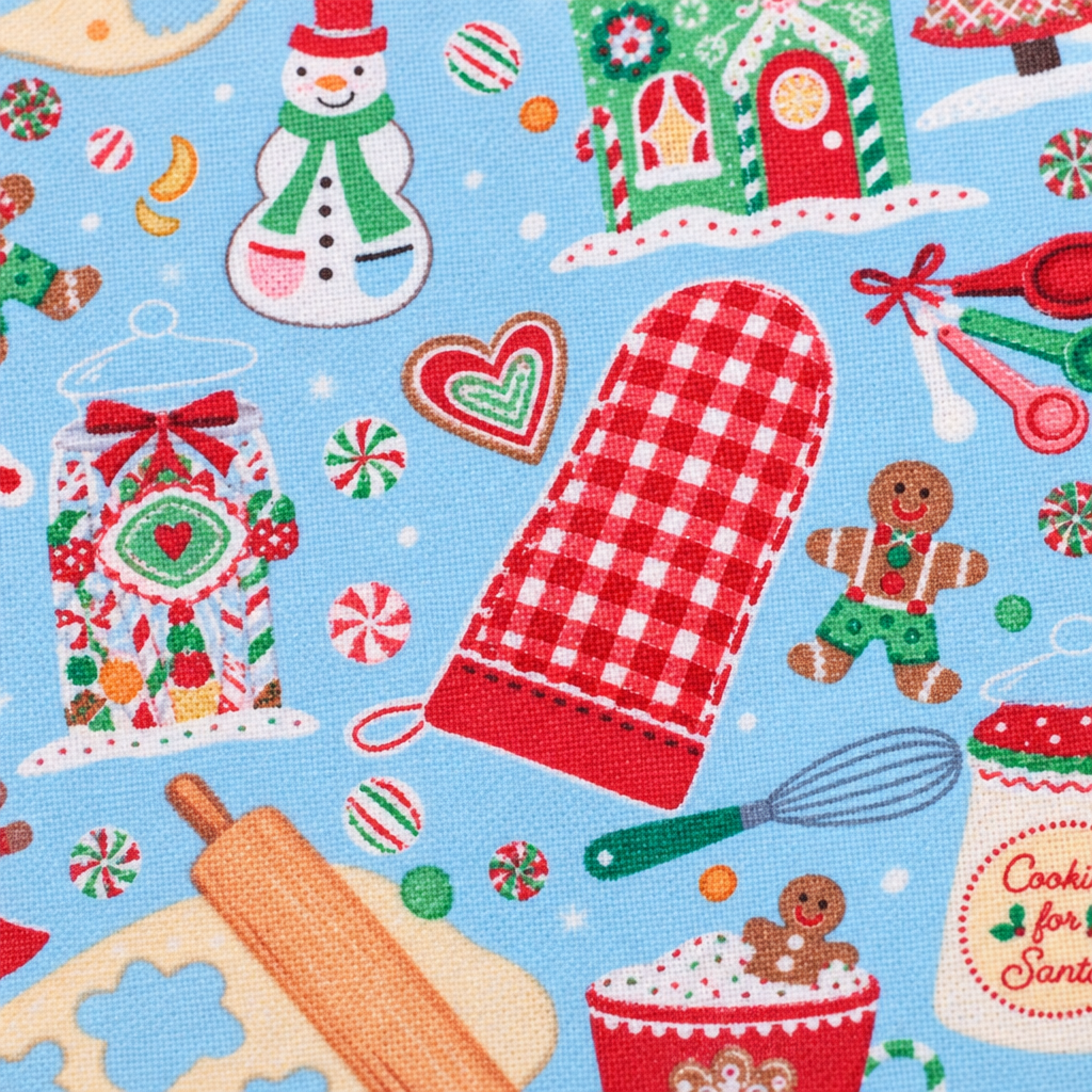 Holiday Baking Cotton Fabric - fabric print and texture close-up