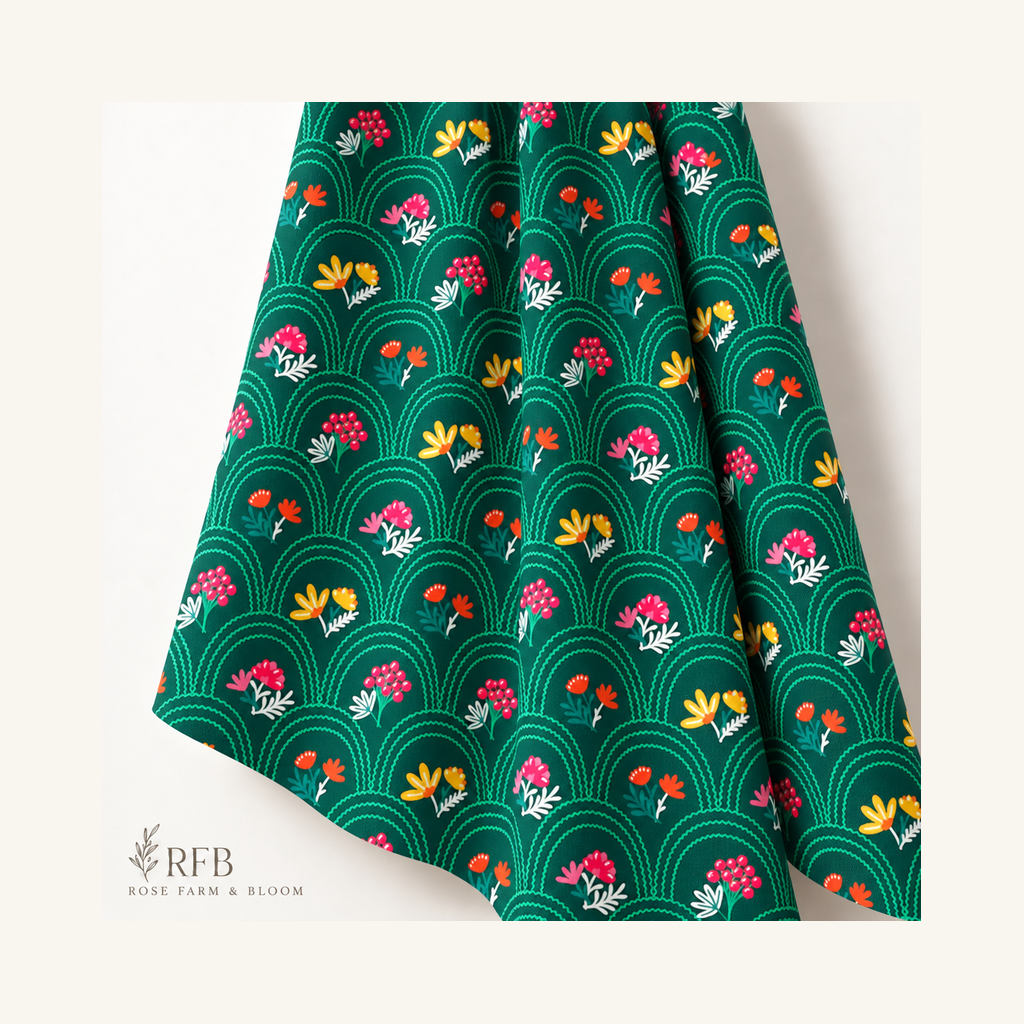 Fabric Editions Spring Garden Cotton Fabric - folded fabric